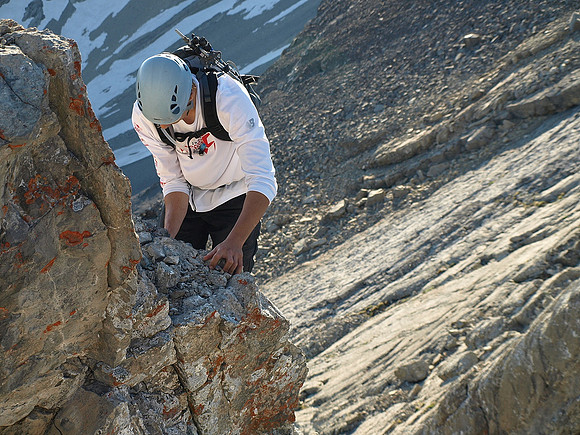 Kev on the crux.
