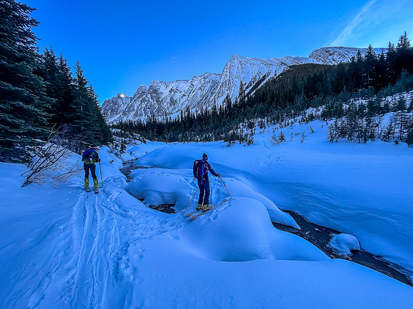The crux of the day was crossing the creek without falling in!
