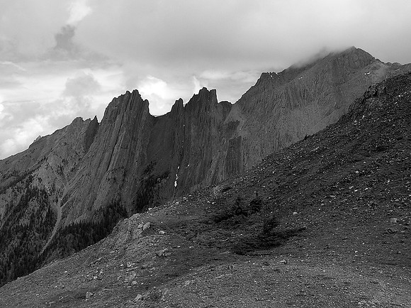 The false summit is in clouds.