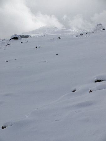 More snow and weather as we ascend.