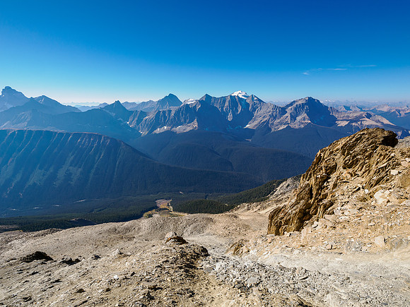 Views back down the huge SW slopes and gullies of Owen.