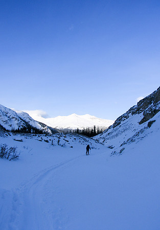 Exiting the Bow Canyon.