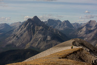 Hiking along the ridge. Cone and Allenby in the bg.