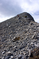 The terrain gets steep to the high point.