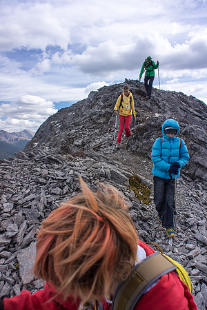 Descending Tent Ridge.