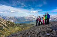 On top of the first summit. Birdwood on left, The Fist behind and Smuts to the right.