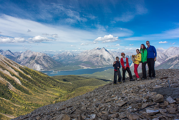 On top of the first summit. Birdwood on left, The Fist behind and Smuts to the right.