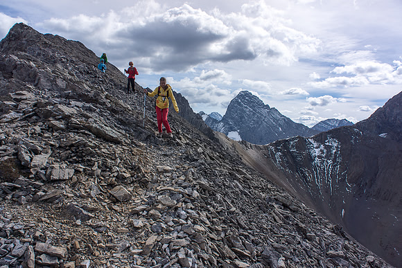 Descending Tent Ridge.