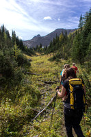 In the Monica Brook drainage, looking ahead to part of the loop.