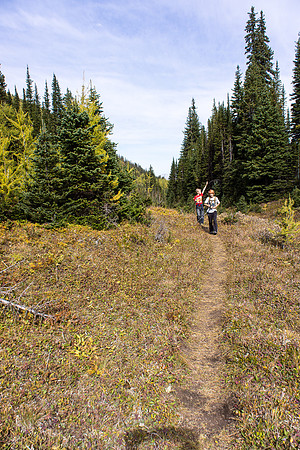In the Monica Brook drainage, looking ahead to part of the loop.