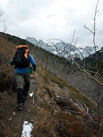 Wietse on the lower trail.