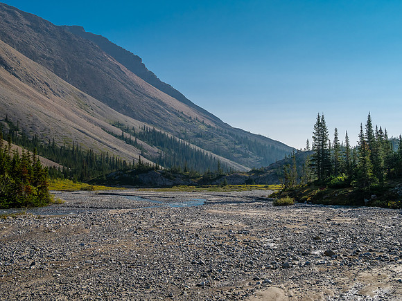 Hiking down the west branch of McConnell Creek.