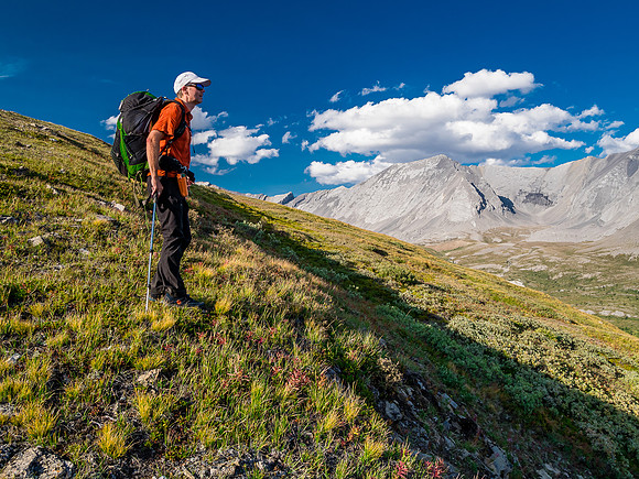 Hiking the McConnell Meadows above the north branch of McConnell Creek.