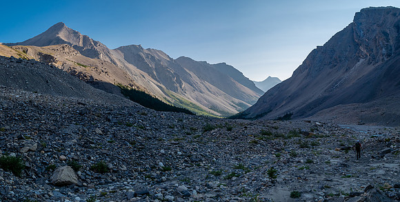 Hiking down the west branch of McConnell Creek.