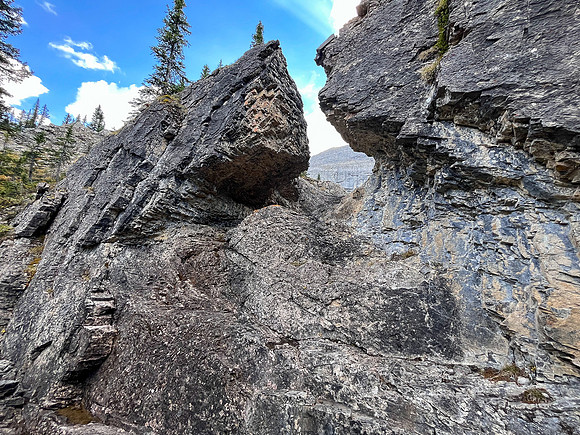 Hiking across the Roaring Creek valley.