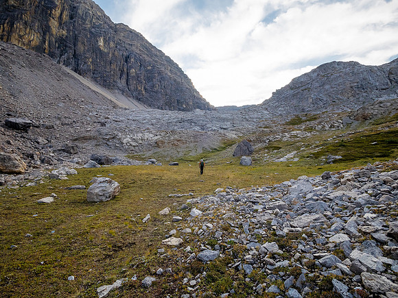 Hiking through the upper NW corner of McConnell meadows under Smoky Mountain.