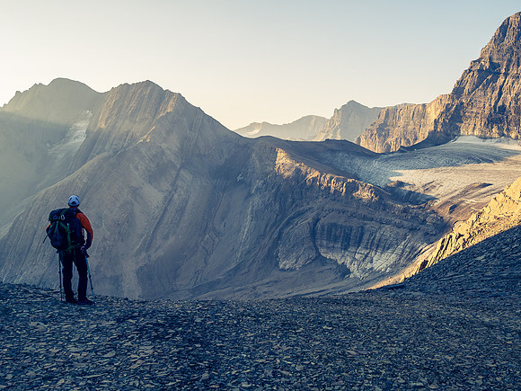 Hiking into the upper west branch of McConnell Creek.