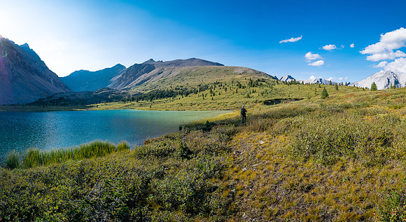 Hiking the McConnell Meadows above the north branch of McConnell Creek.