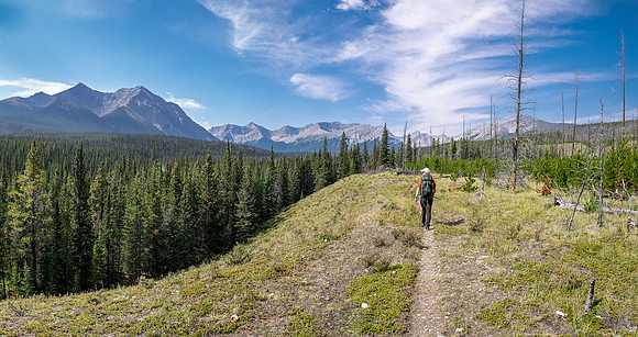 Hiking the Red Deer River Trail.