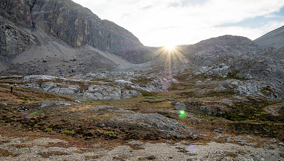 Hiking through the upper NW corner of McConnell meadows under Smoky Mountain.