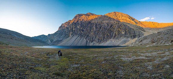 Our bivy in the upper NW corner of McConnell meadows under Smoky Mountain.