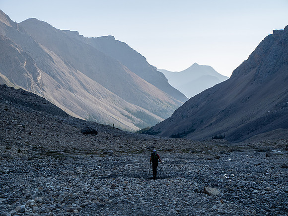Hiking down the west branch of McConnell Creek.