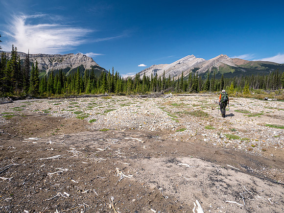Hiking up McConnell Creek.