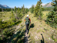 Hiking the Red Deer River Trail.