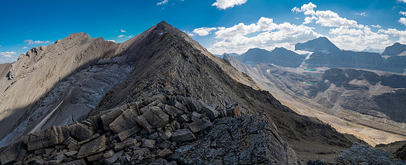 Ascending the NW ridge of Mount Goodair.