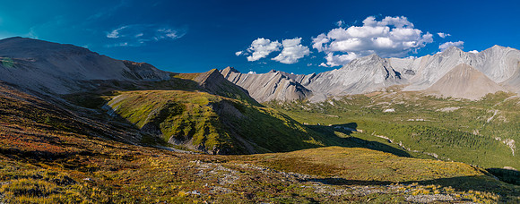 Hiking the McConnell Meadows above the north branch of McConnell Creek.