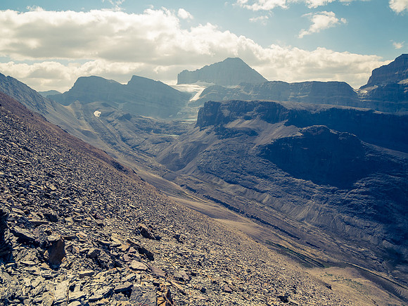 Ascending the NW ridge of Mount Goodair.