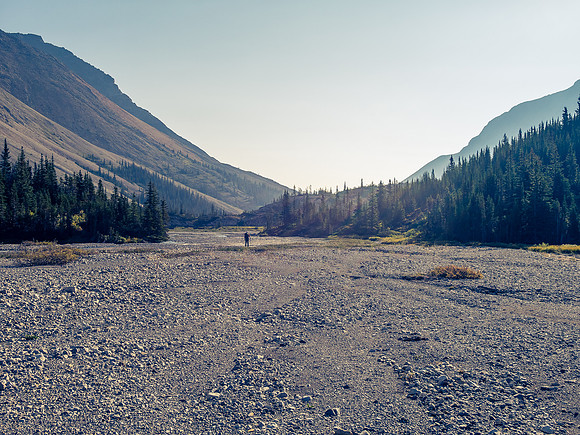 Hiking down the west branch of McConnell Creek.