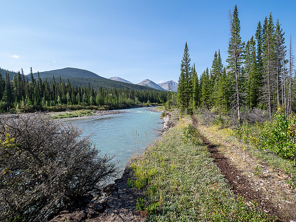 Hiking the Red Deer River Trail.