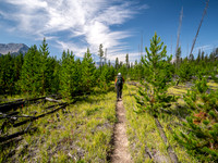Hiking the Red Deer River Trail.