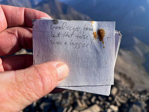 Summit register on Smoky Mountain