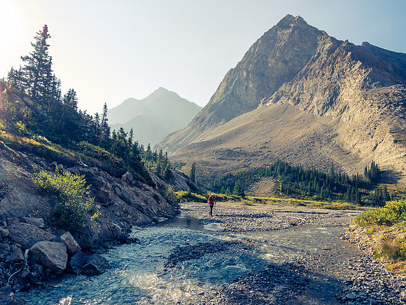 Hiking down the west branch of McConnell Creek.