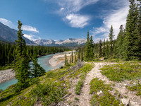 Hiking the Red Deer River Trail.