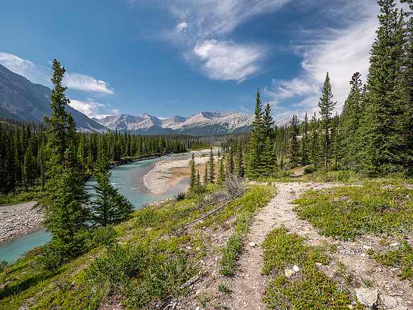 Hiking the Red Deer River Trail.