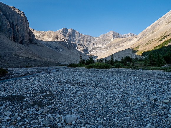 Hiking down the west branch of McConnell Creek.