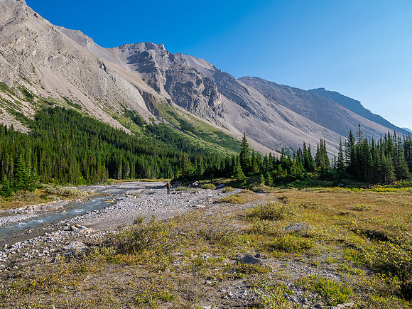 Hiking down the west branch of McConnell Creek.