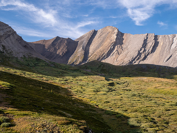 Hiking through the upper NW corner of McConnell meadows under Smoky Mountain.