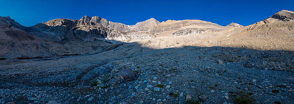 Hiking down the upper west branch of McConnell Creek.