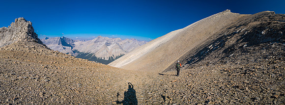 Ready to drop into Roaring Creek (L).