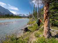 Hiking the Red Deer River Trail.
