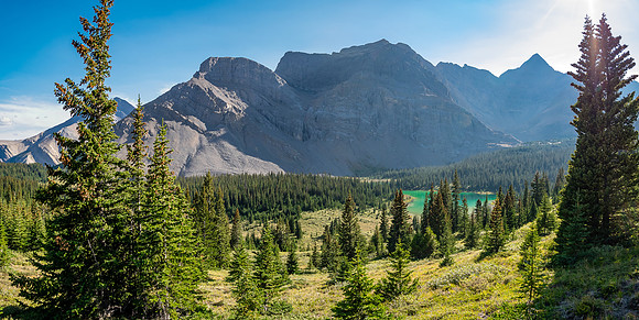 Mount Lee over Two Lake camp.
