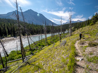 Hiking the Red Deer River Trail.