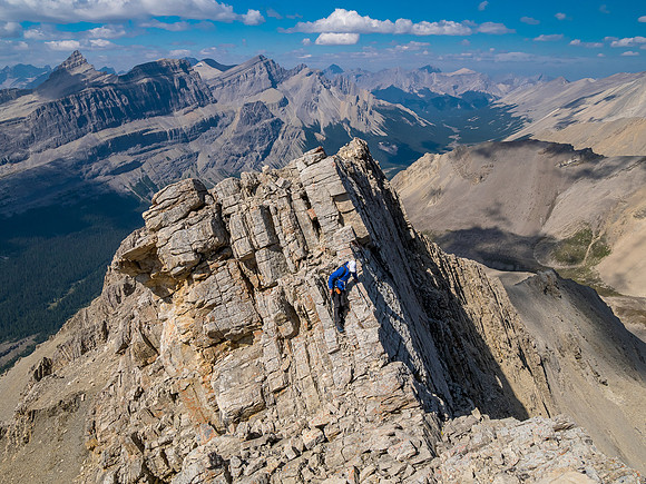 Ascending the NW ridge of Mount Goodair.