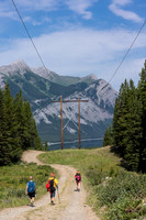 Hiking back along the Powerline Trail to the Elk Pass trail head.