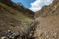 Approaching the east face of Tyrrell along a SE drainage.