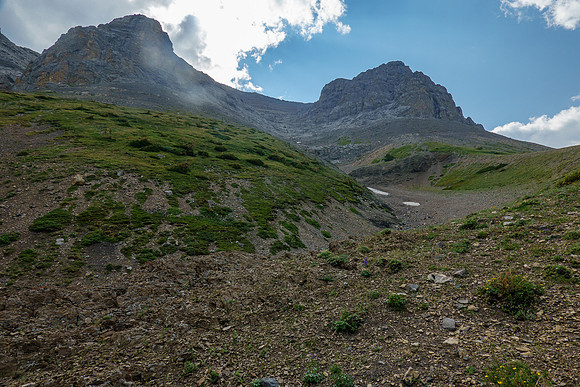 The east face looks very intimidating from below.